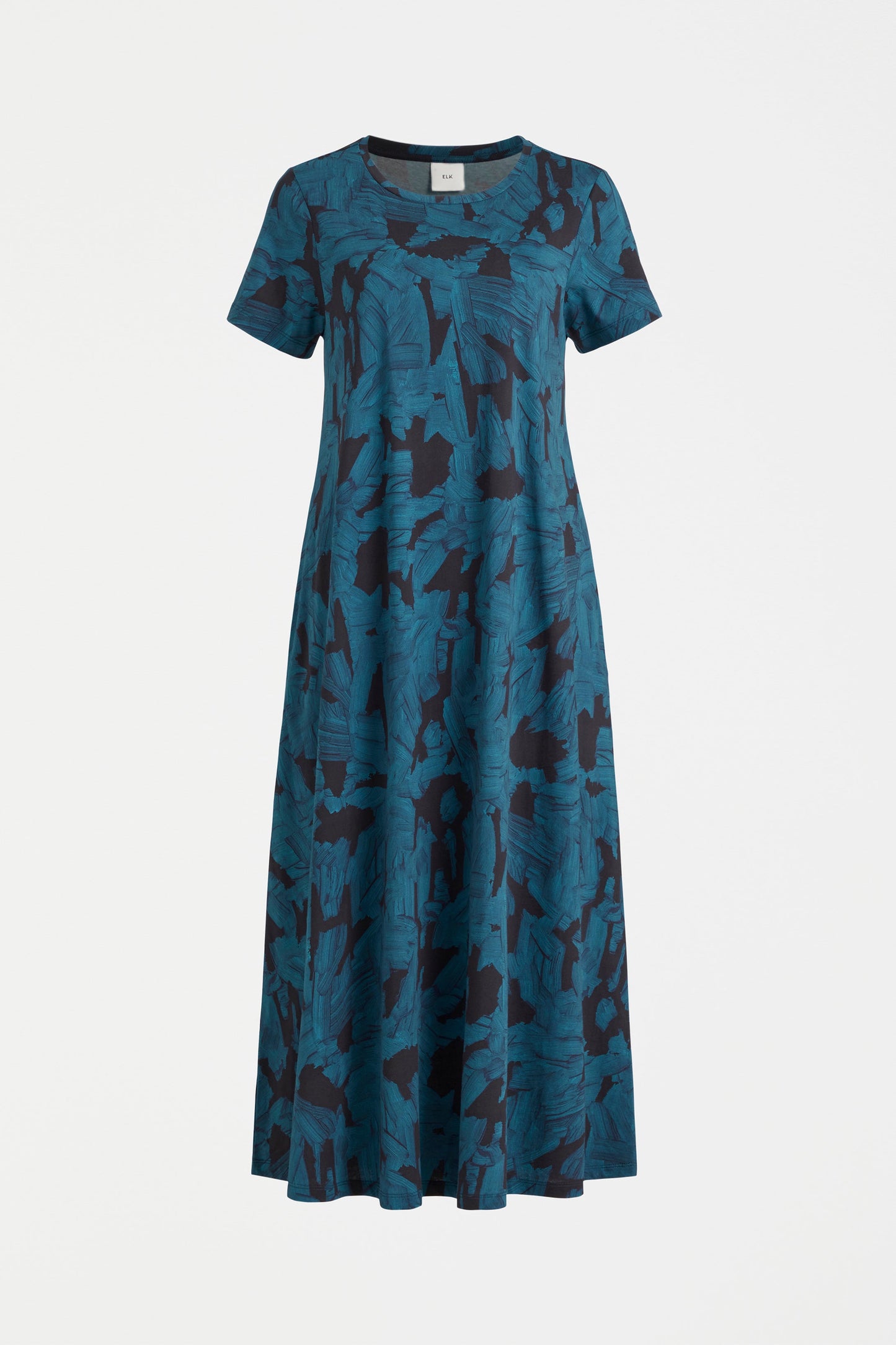 Holst Organic Cotton Print Long Jersey T-shirt Dress Front | TIRA PRINT