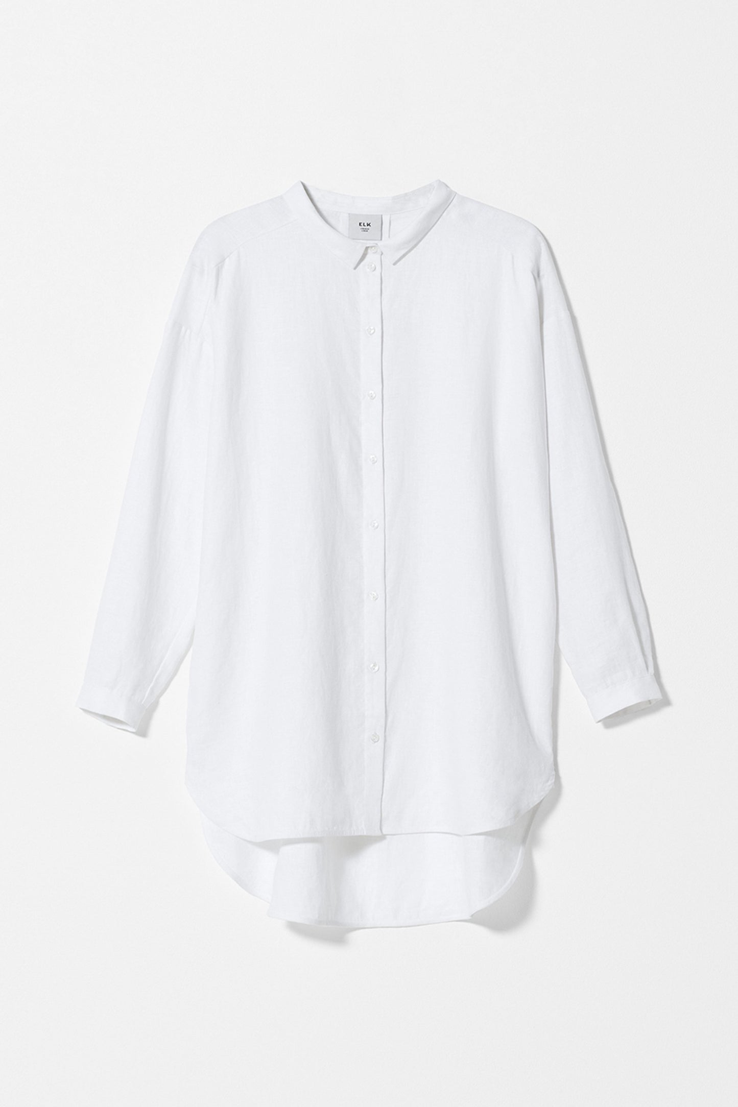 Yenna French Linen Shirt Front | WHITE