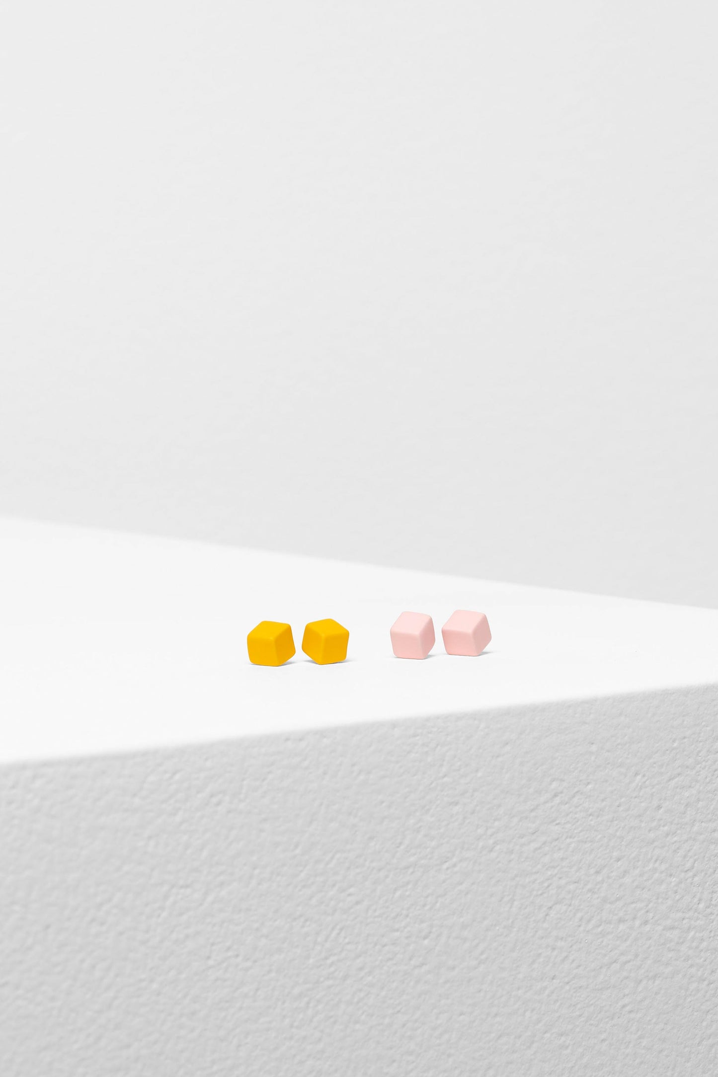 Solle Colour Coated Small Cube Stud Set Earrings | DANDELION