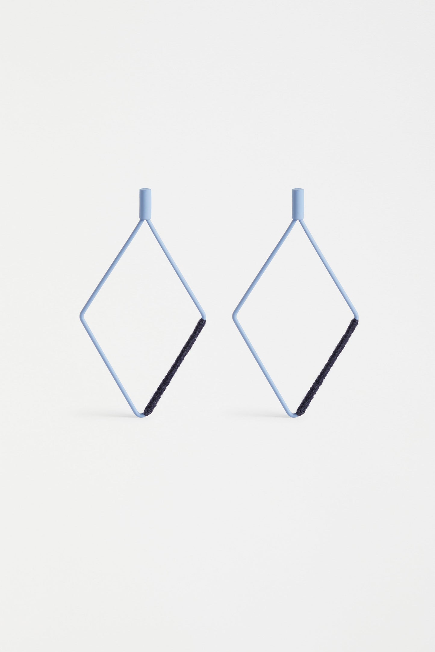 Nett Colour Coated Diamond Shape Fine Stud Earring | ICE BLUE