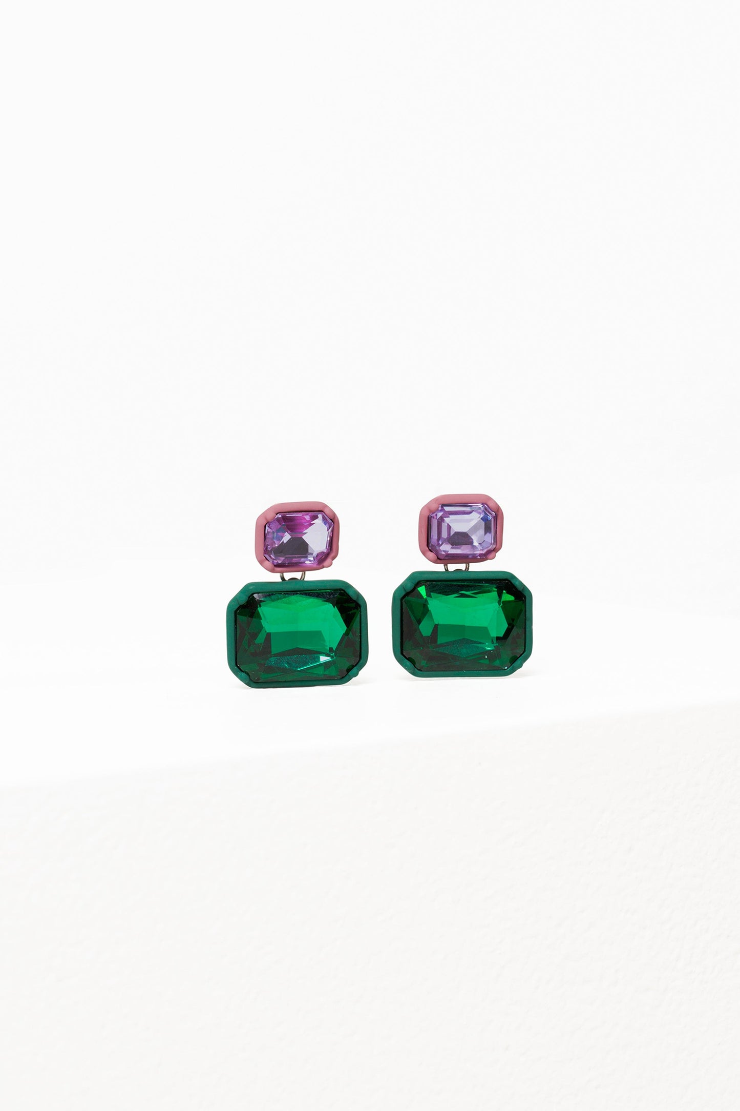 Jule Drop Coloured Glass Earring | EMERALD