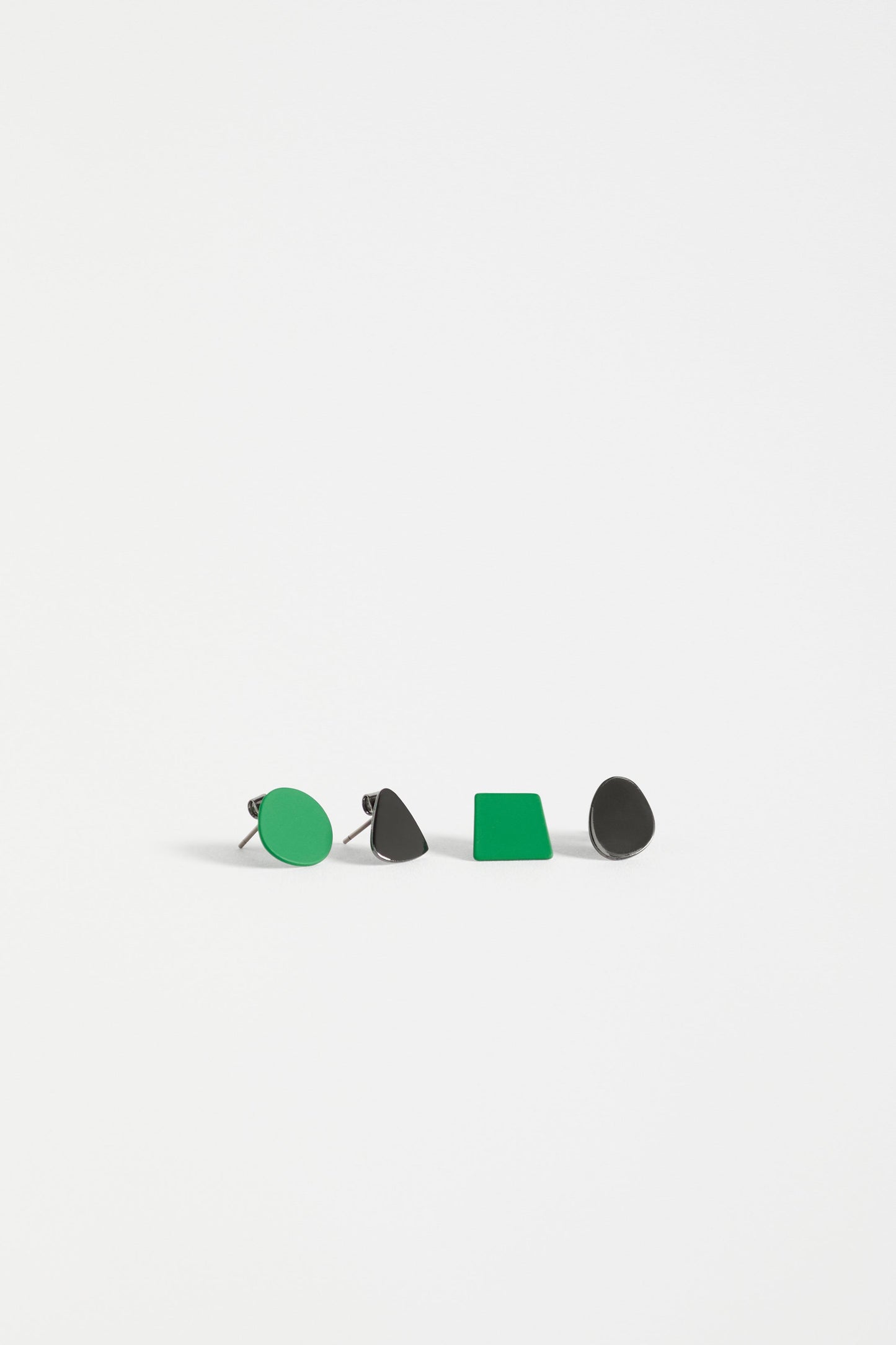 Sammi Coloured and Metallic Stud Earring Set | ALOE GREEN