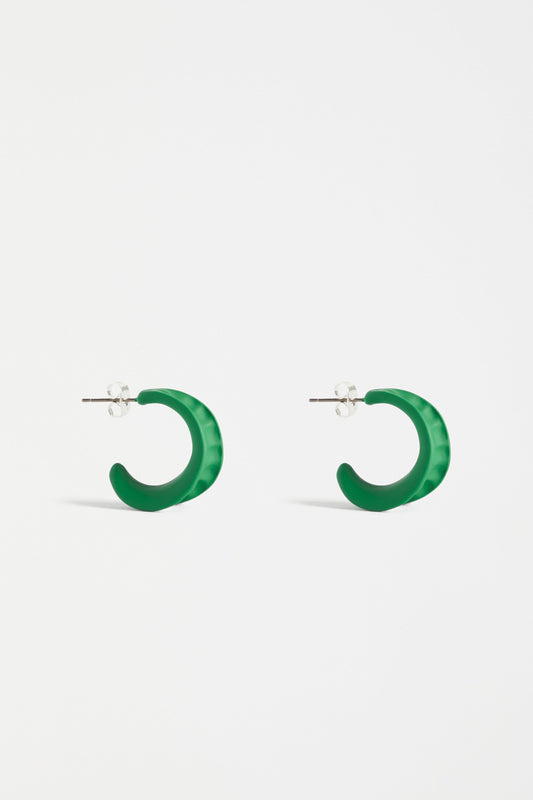 Dorn Colour Coated Unique Hoop Earring | ALOE GREEN