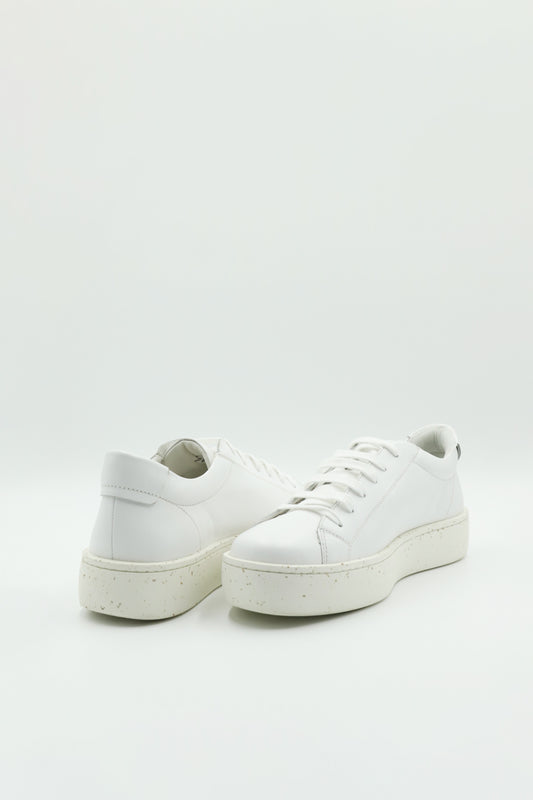 Risby Recycled Sole Sneaker Front and BackWHITE
