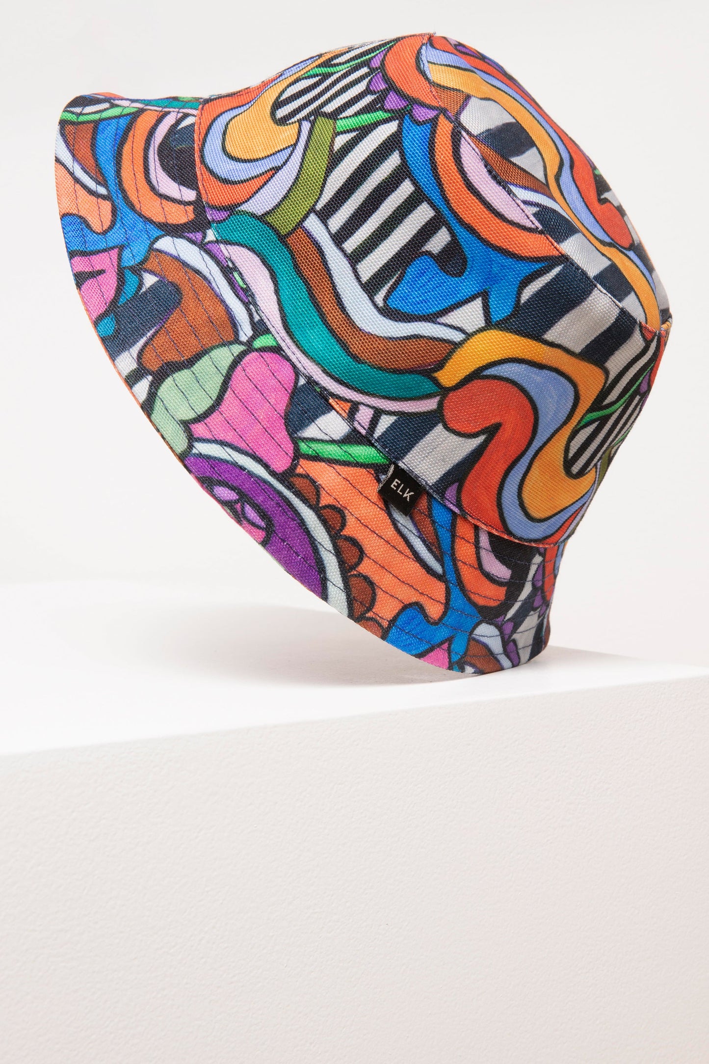 Emra Recyled Polyester Print Bucket Hat angled | KULT PRINT