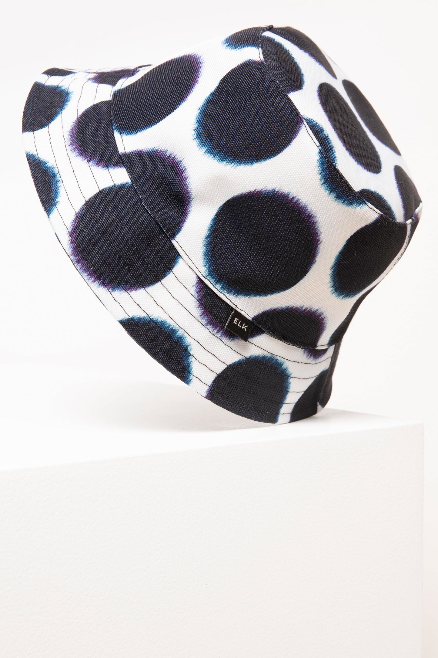 Emra Recyled Polyester Print Bucket Hat Angled | SOFT SPOT PRINT