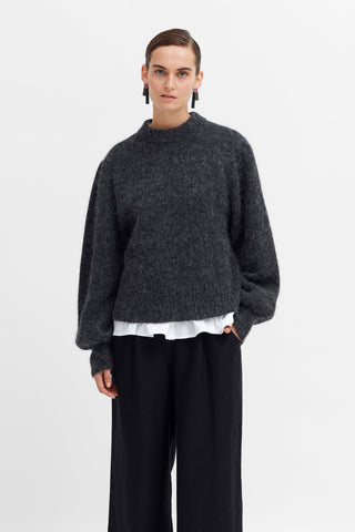 Charcoal Melange Merino Sweater