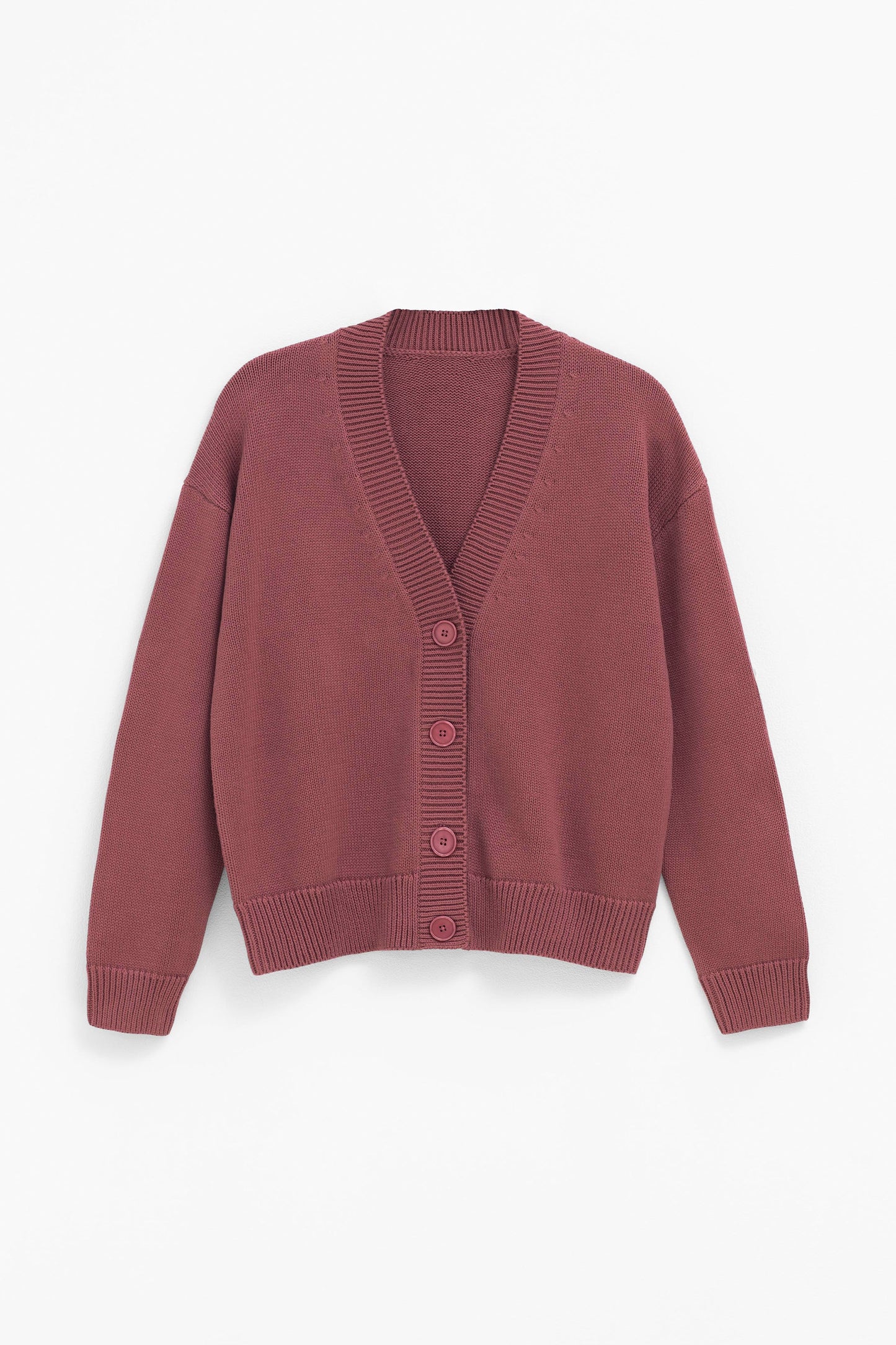 Willow Organic Cotton Everyday Knit Cardigan Front | DESERT ROSE