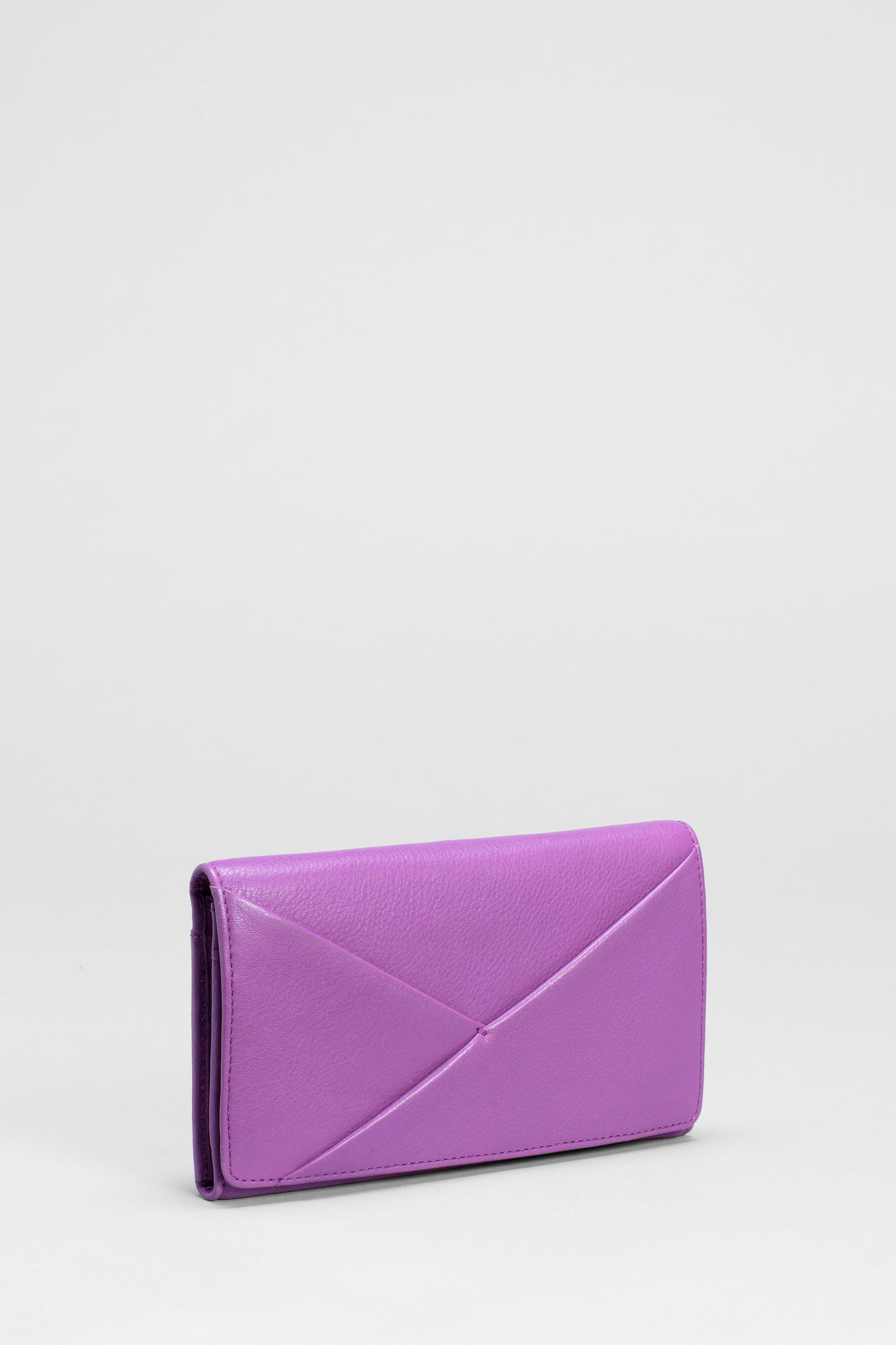 Flyta Remnant Leather Wallet Front | ORCHID