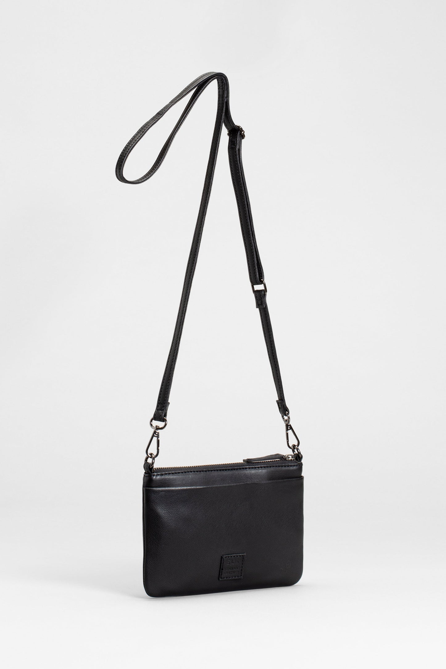 Dai remnant Leather Small Removable Strap Shoulder Bag Back | BLACK