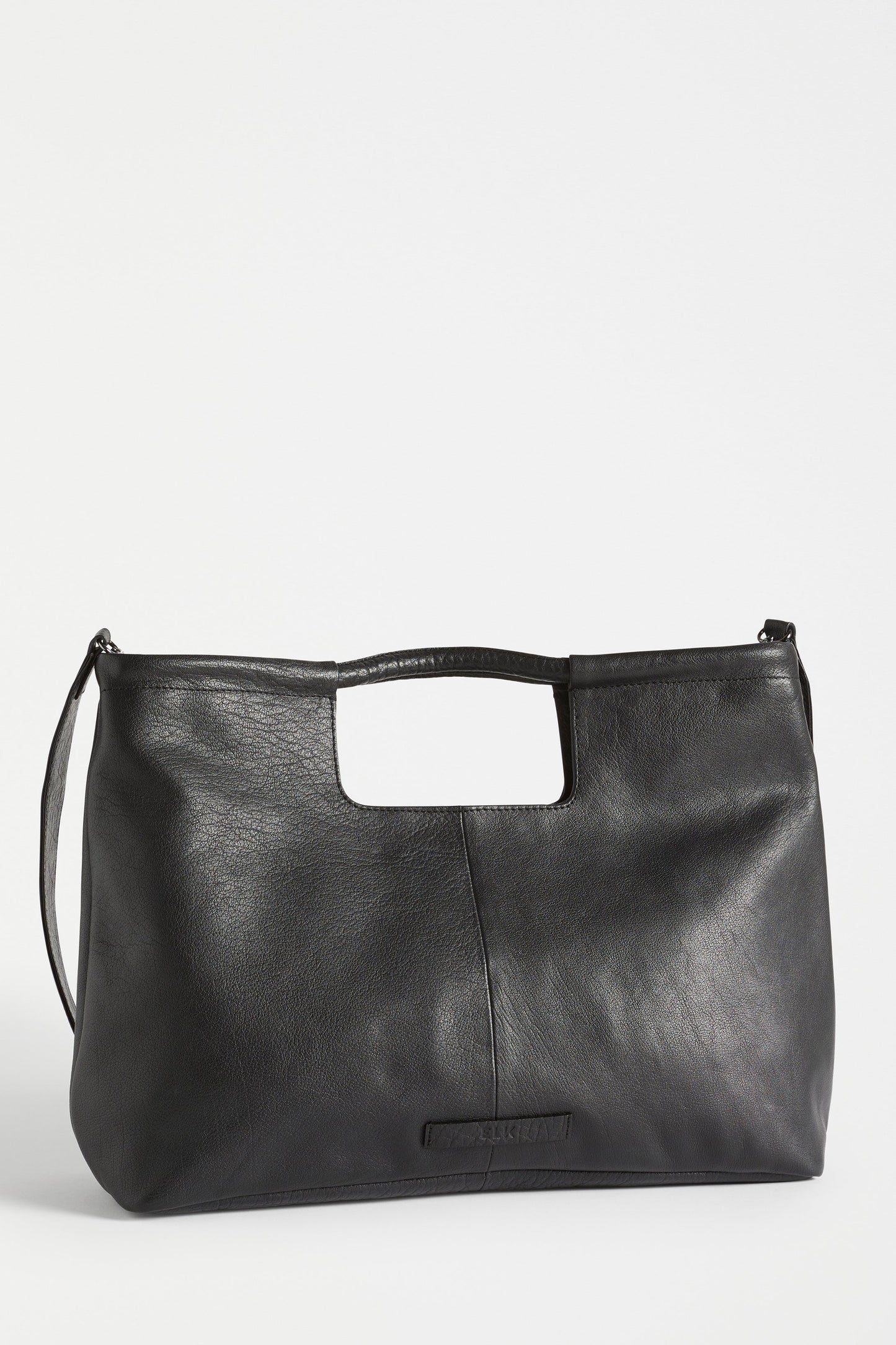 Ista Leather Work Bag with Detachable Strap Back | BLACK
