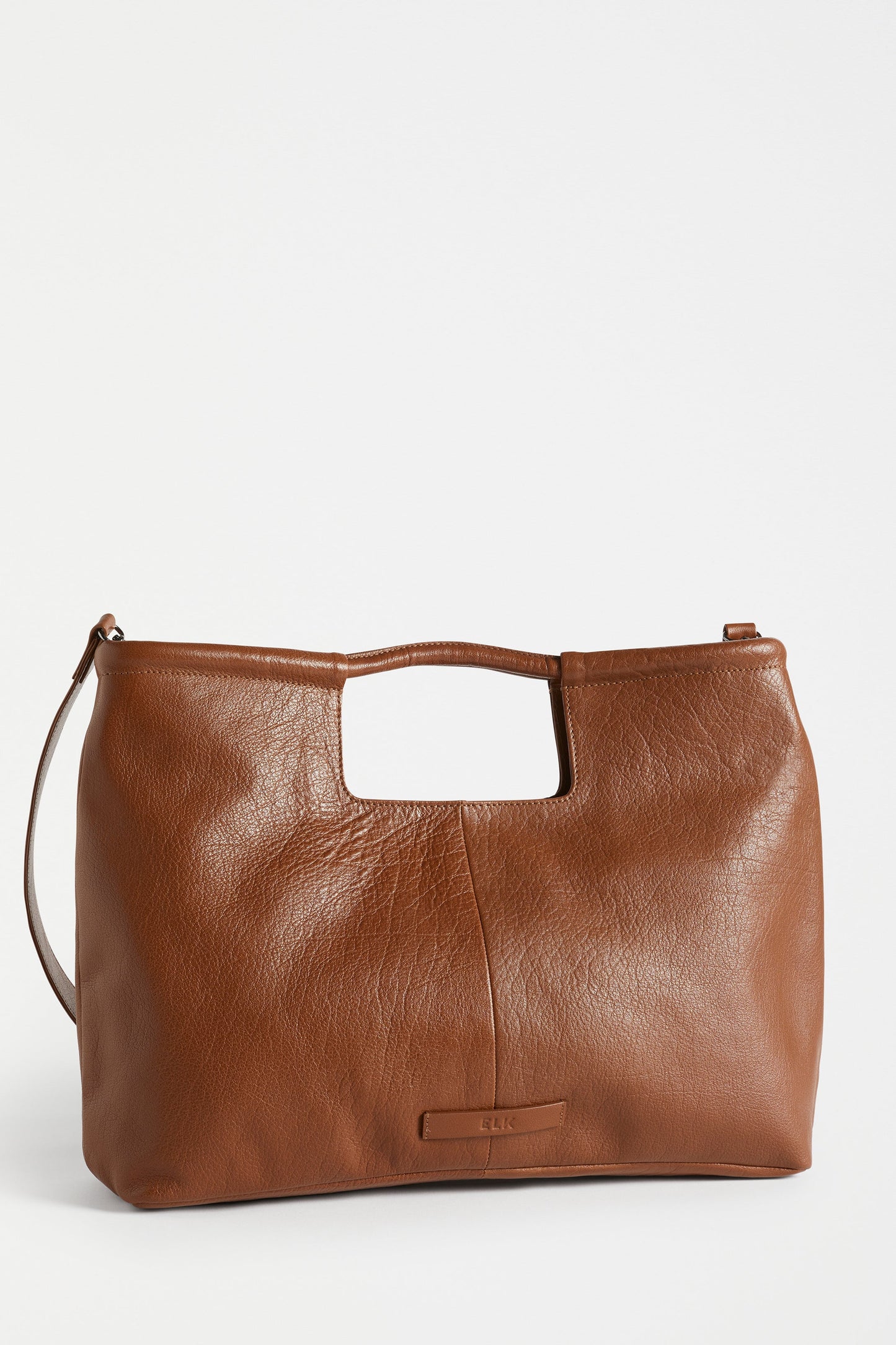 Ista Leather Work Bag with Detachable Strap Back | TAN