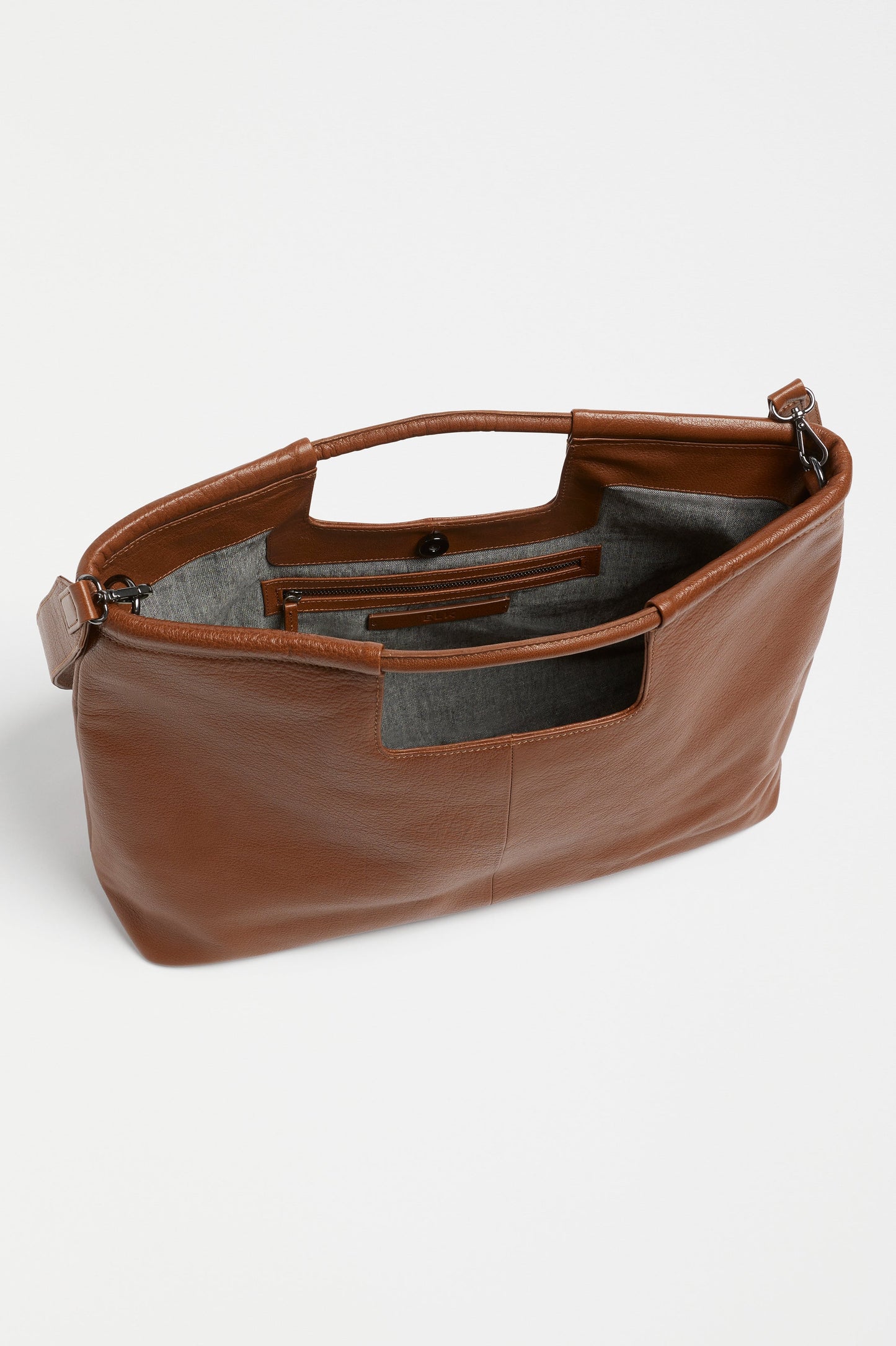 Ista Leather Work Bag with Detachable Strap Internal | TAN