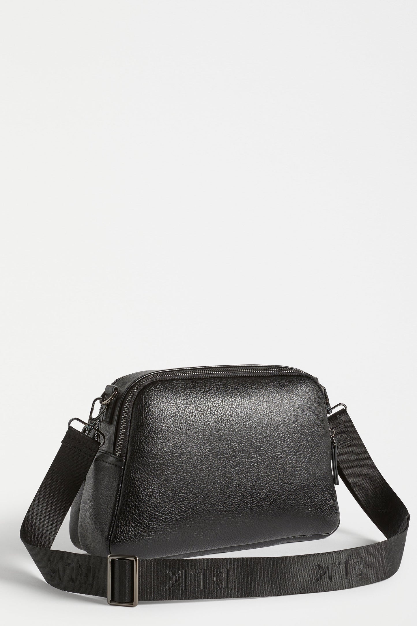 Beya Medium Sized Vegan Crossbody Bag Front | BLACK