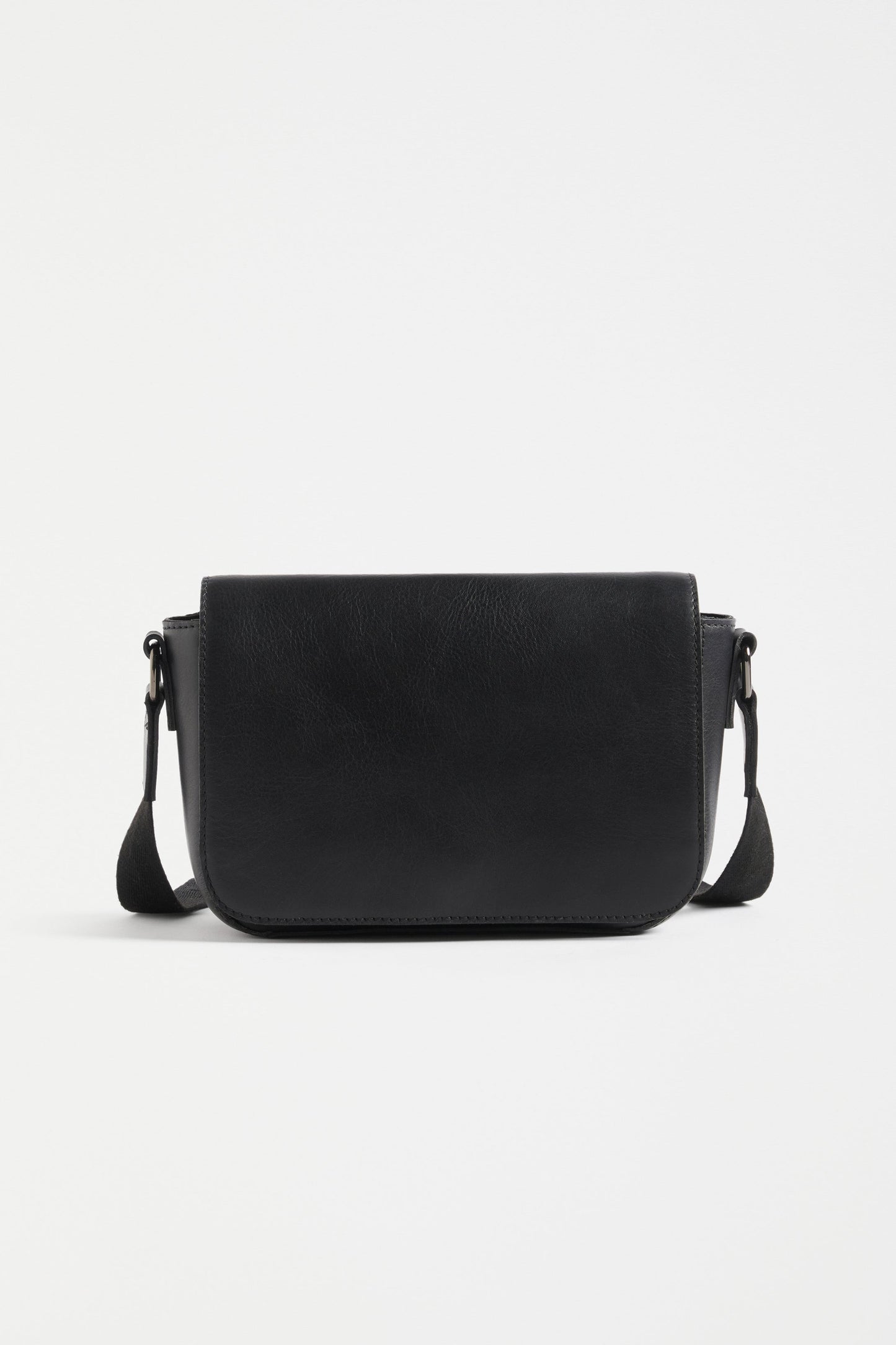 Turer Small Leather Crossbody Bag Back | BLACK