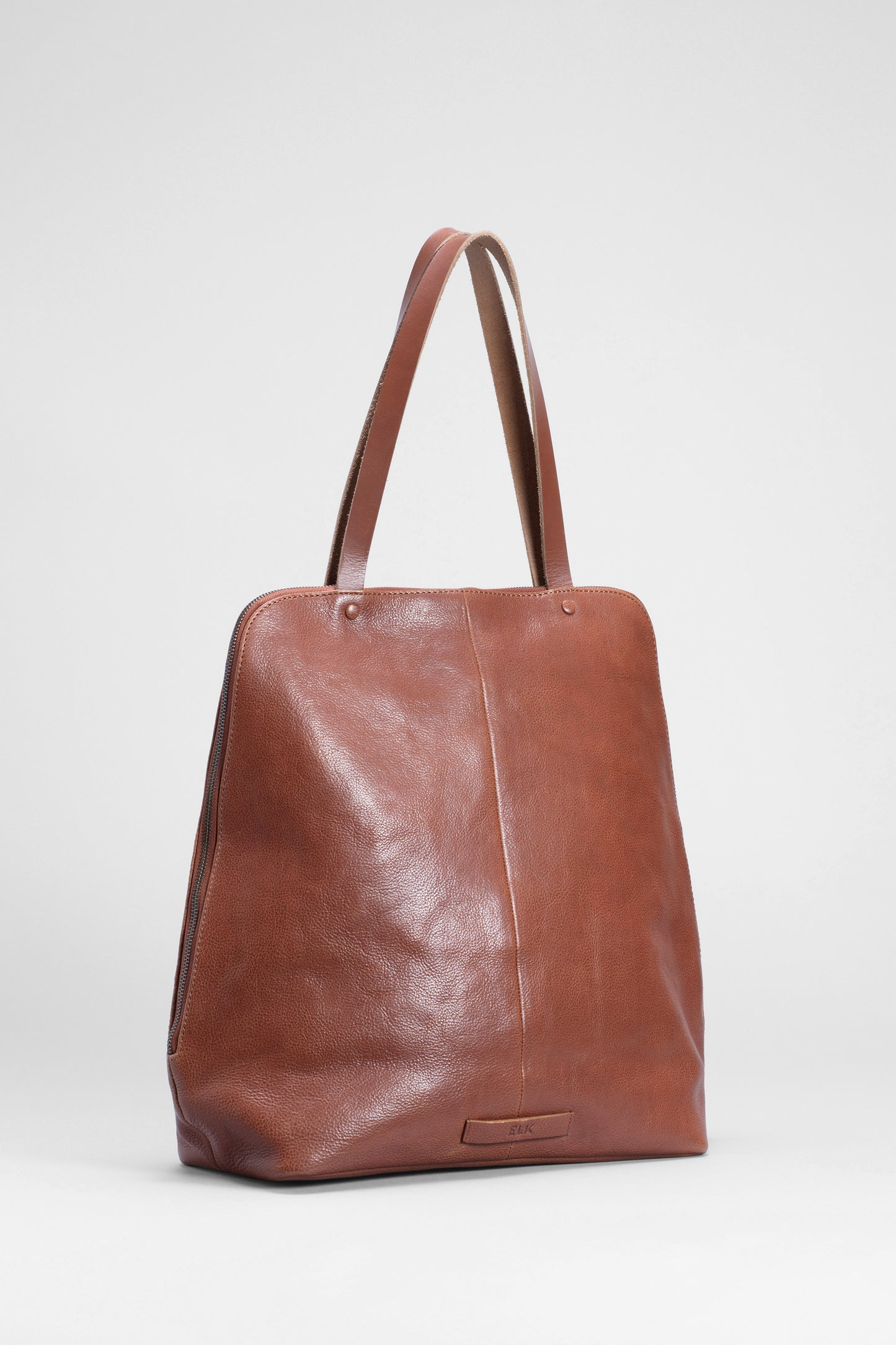Arien Zip Up Leather Carry-All Bag Back | Tan