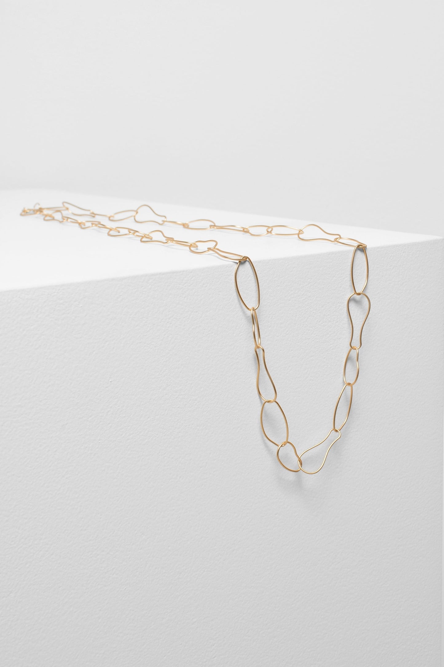Niika Fine Organic Shaped Chain Coated Metal Necklace | GOLD