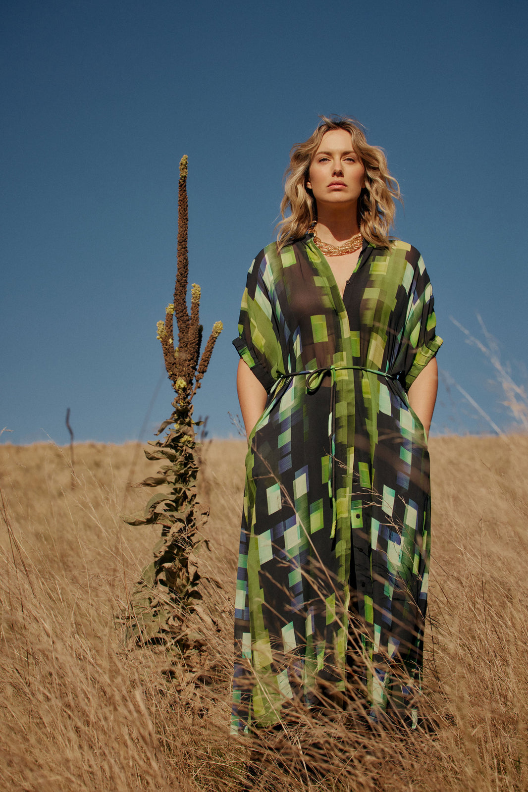 Dress Seka Lind Dark Print - Elk Accessories